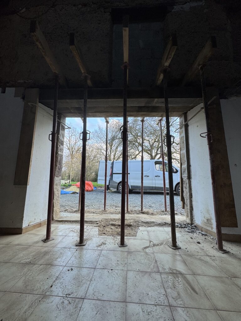 Détail de travaux de maçonnerie réalisés par AMD Habitat en Ille-et-Vilaine
